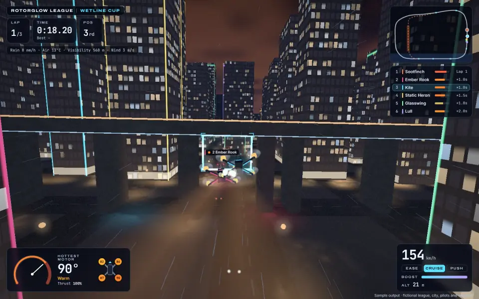Drone Heat Racer: sample output