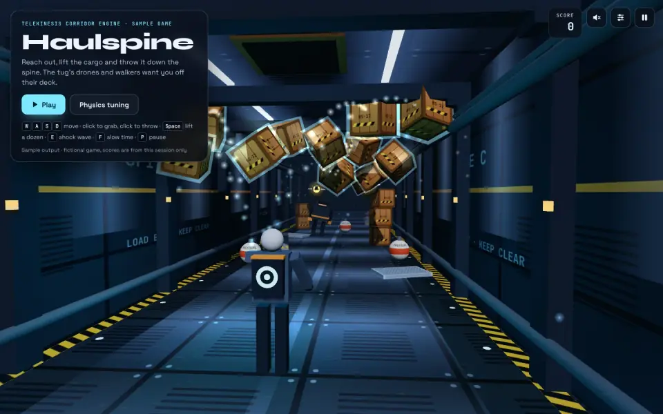 Telekinesis Corridor: sample output